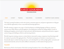 Tablet Screenshot of earlylearningfoundation.com